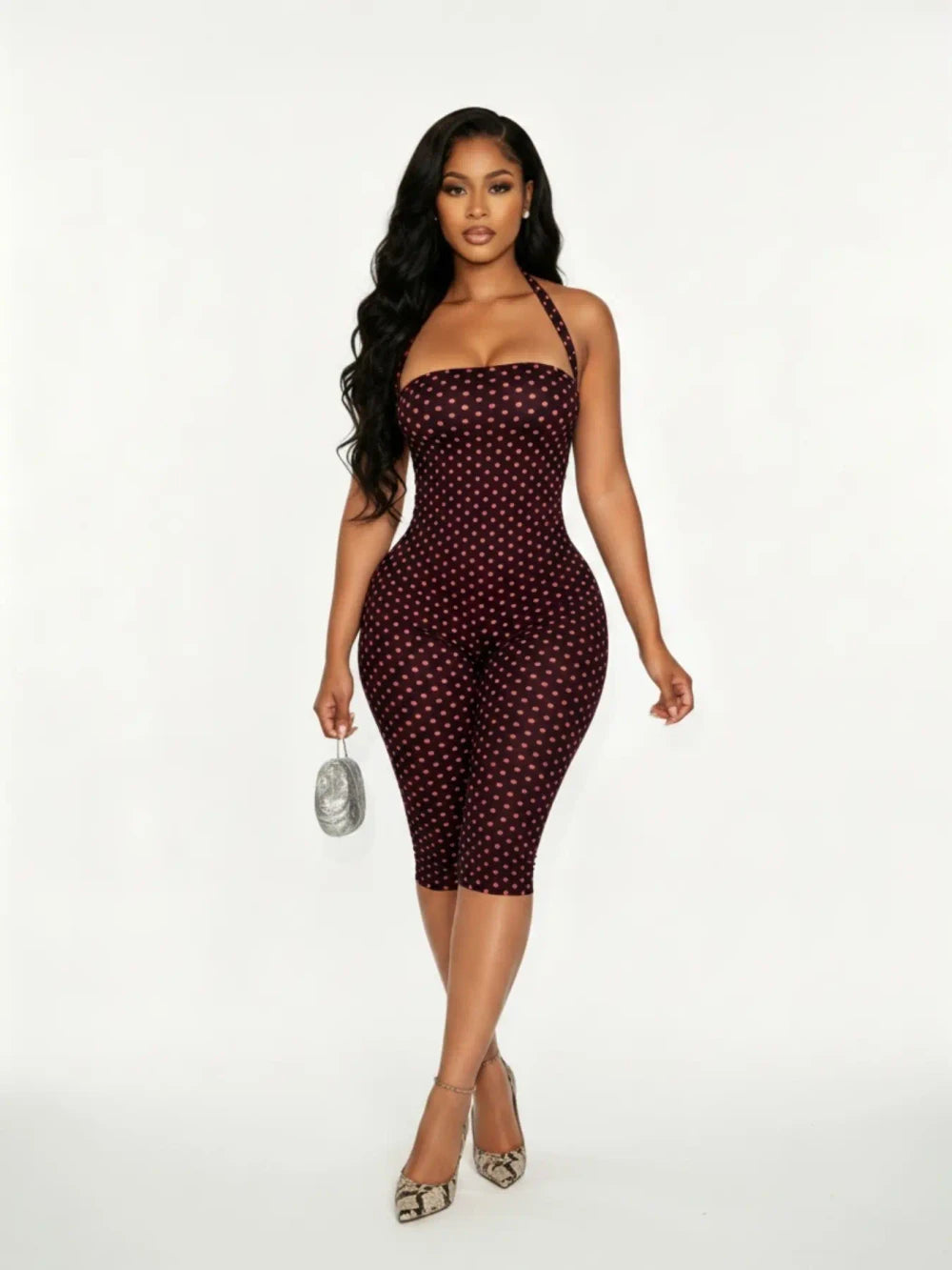 Polka Dot Halter Jumpsuit