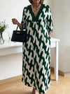 Floral Print V-Neck Midi Dress