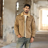 Sherpa Lined Cotton Fleece Winter Trucker Jacket