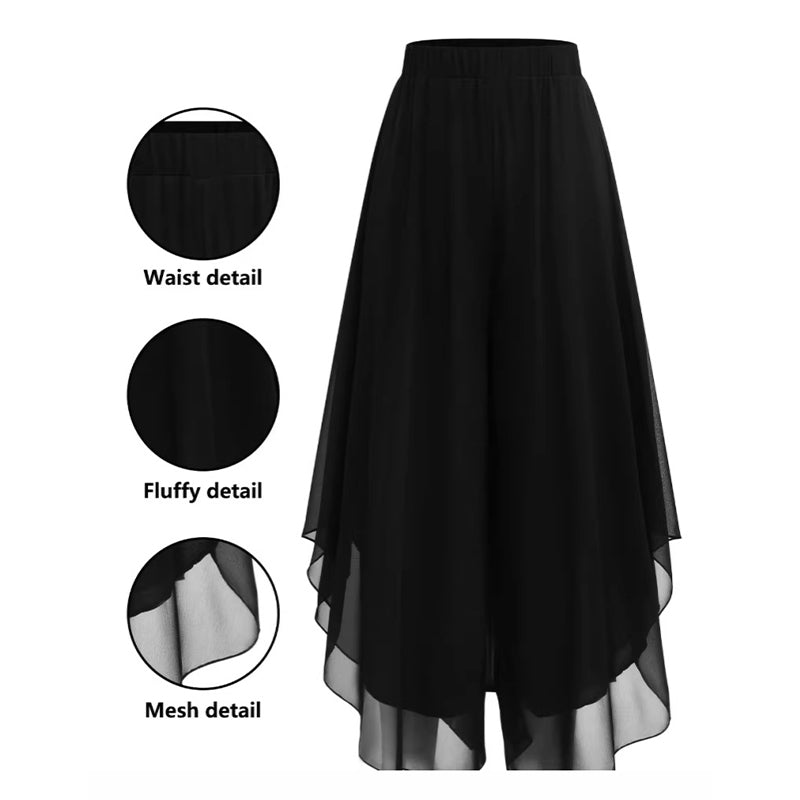 🎁2026 New Arrivals 50% OFF💥Women's Asymmetrical Chiffon Wide-Leg Pants
