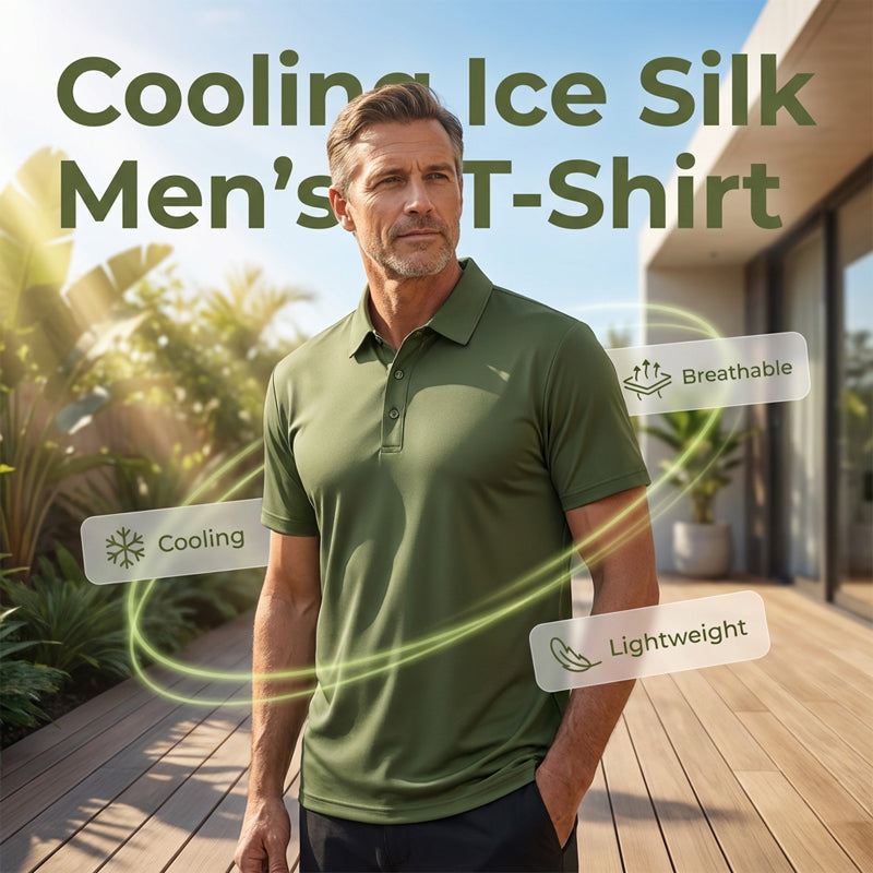 👕 50% OFF NOW! 🌬️ Men's Summer Breathable Collared T-Shirt – Cotton blend & lightweight – Relaxed fit, perfect for hot days or casual office – comfortable and polished ☀️✨