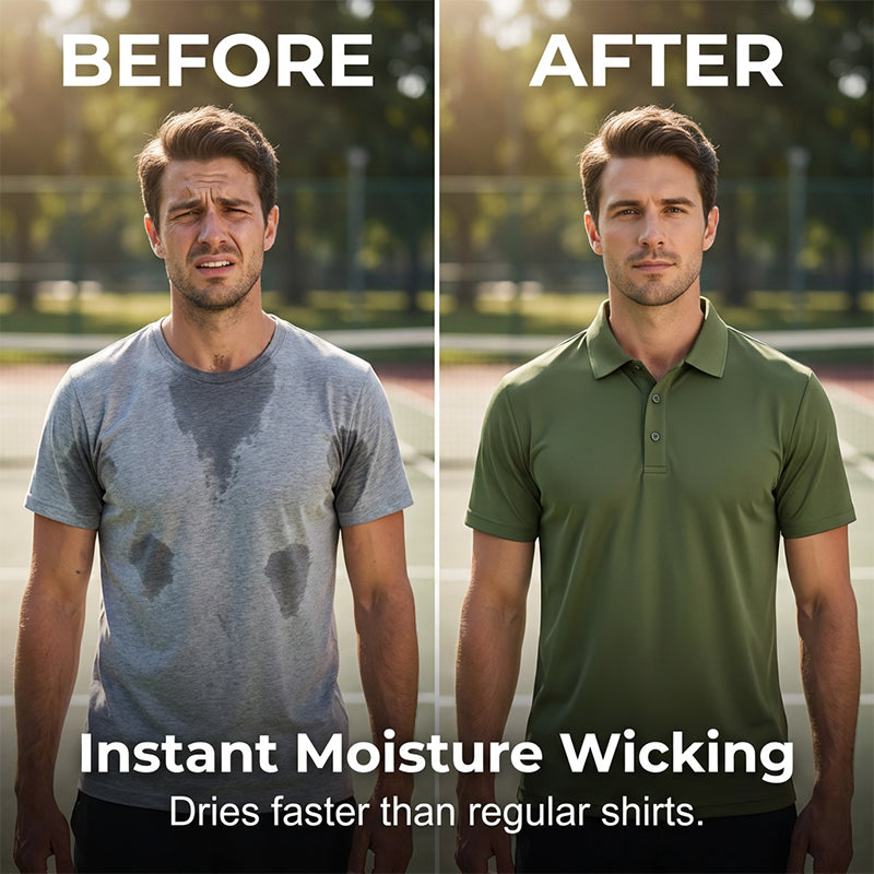 👕 50% OFF NOW! 🌬️ Men's Summer Breathable Collared T-Shirt – Cotton blend & lightweight – Relaxed fit, perfect for hot days or casual office – comfortable and polished ☀️✨