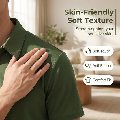 👕 50% OFF NOW! 🌬️ Men's Summer Breathable Collared T-Shirt – Cotton blend & lightweight – Relaxed fit, perfect for hot days or casual office – comfortable and polished ☀️✨