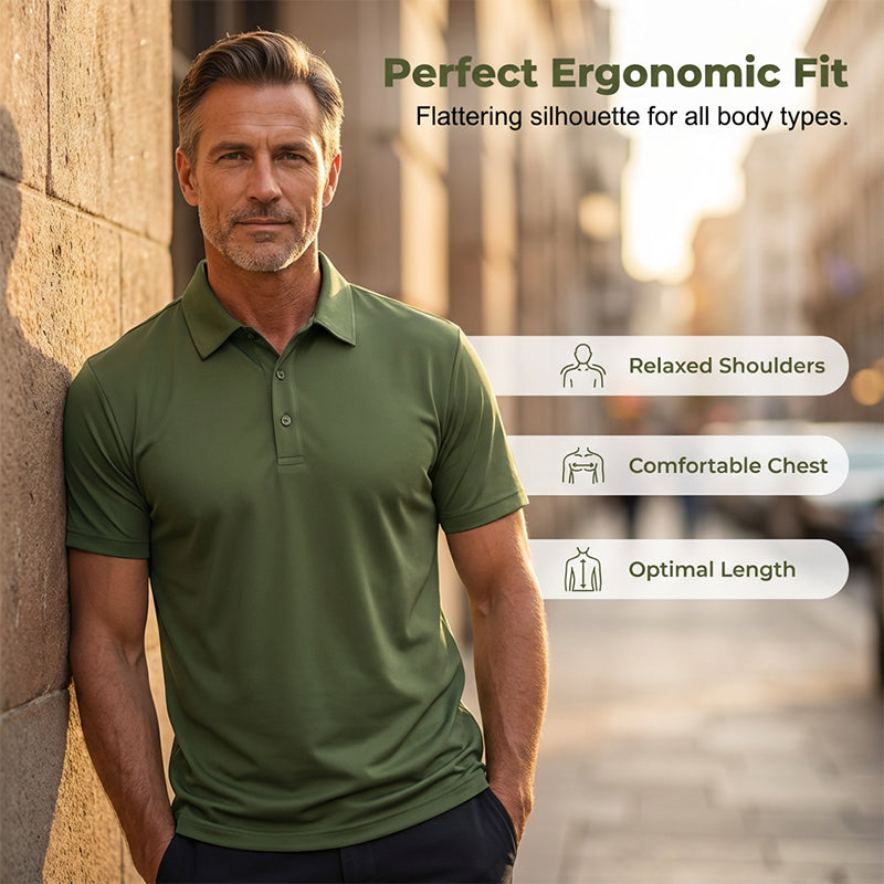 👕 50% OFF NOW! 🌬️ Men's Summer Breathable Collared T-Shirt – Cotton blend & lightweight – Relaxed fit, perfect for hot days or casual office – comfortable and polished ☀️✨